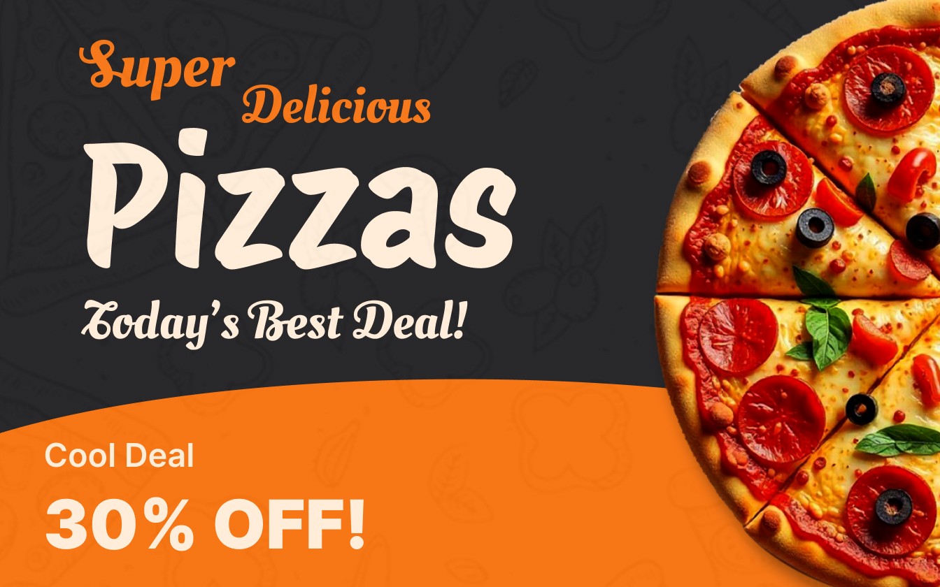Two Medium Pizzas — One+One Starting @ $120